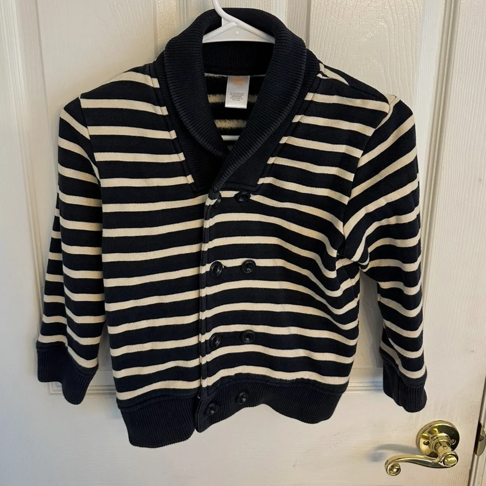 Vintage Gymboree Unique Navy & White Cardigan Sweater•S